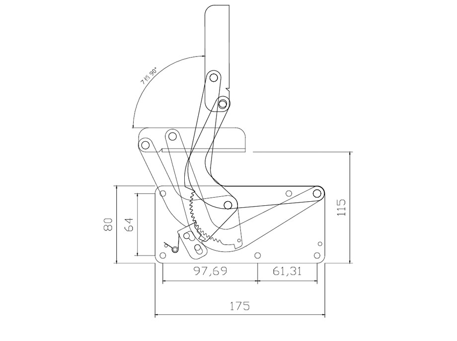 SL-1055头枕调角器