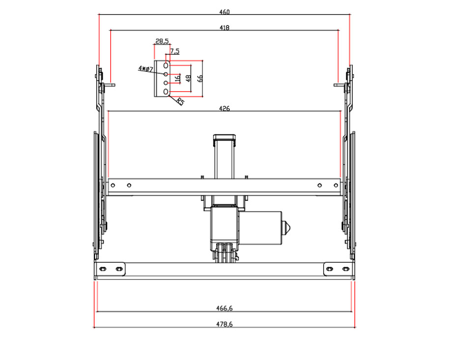 电动头枕调节支架