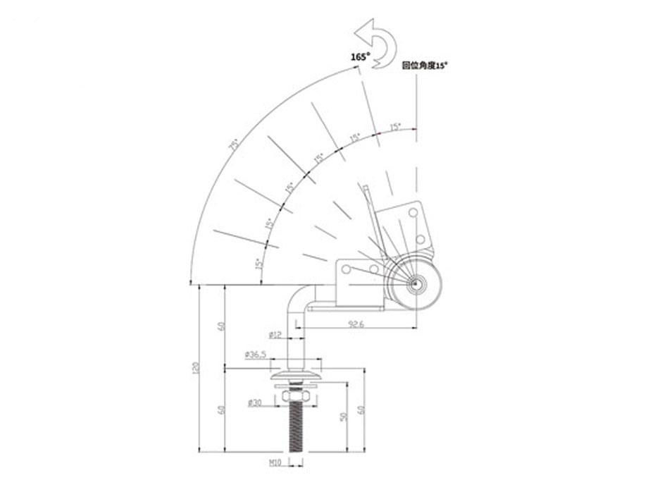 沙发单耳头枕铰链